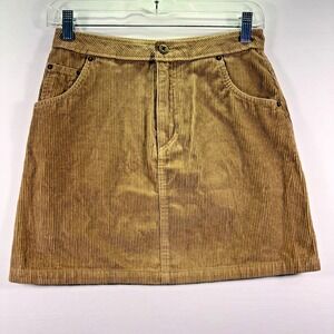 Vans Womens Tan Corduroy carpenter Mini Aline Skirt for Casual Grunge 24‎ x 16